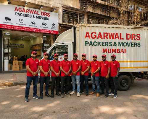 Agarwal DRS Packers team Mumbai warehouse and trucks