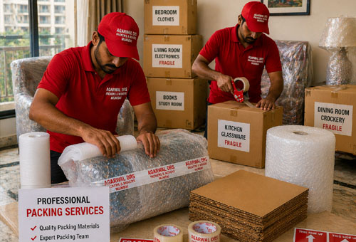 professional packing services Mumbai fragile items boxes